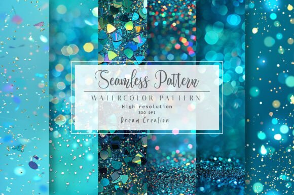 Download Teal Holographic Glitter Backgrounds - Backgrounds Collection