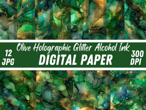 Download Olive Holographic Glitter Alcohol Ink - Holographic glitter Collection