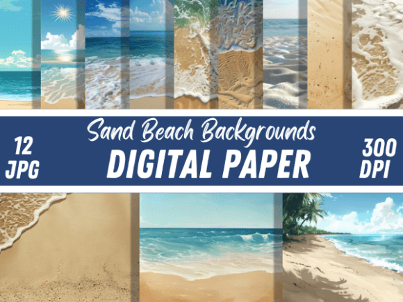Download Sand Beach Backgrounds Digital Papers - Backgrounds Collection