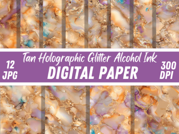 Download Tan Holographic Glitter Alcohol Ink Pape - Holographic glitter Collection