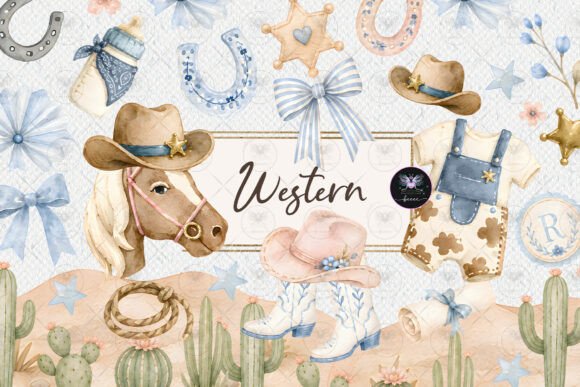 Download Western Baby Shower Clipart - Baby shower clipart Collection
