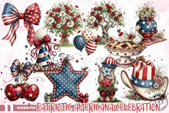 Download Patriotic Americana Celebration PNG - Celebration Collection