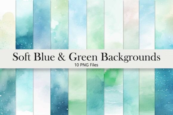 Download Pastel Watercolor Blu &amp; Mint Backgrounds - Backgrounds Collection
