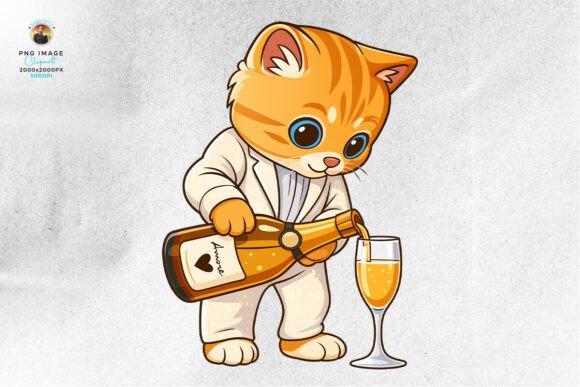 Download Cute Cat Festive Celebration Clipart PNG - Celebration Collection