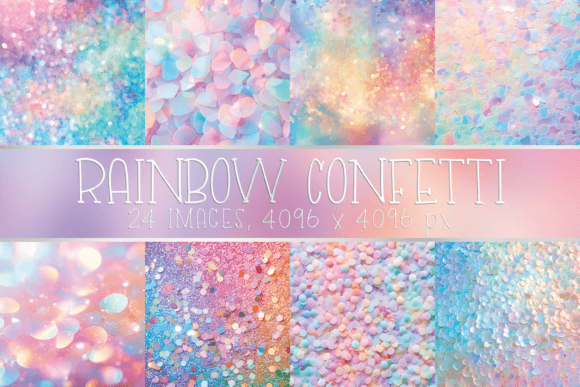 Download Rainbow Pastel Confetti Backgrounds - Backgrounds Collection