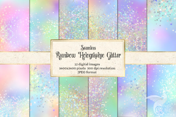 Download Seamless Rainbow Holographic Glitter - Holographic glitter Collection