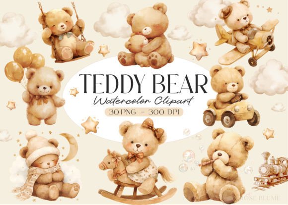 Download Boho Teddy Bear Baby Shower Clipart - Baby shower clipart Collection